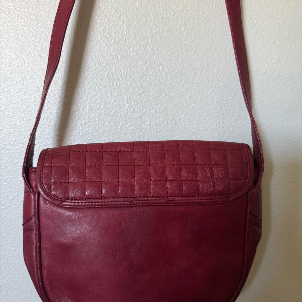 Celine vintage Red Quilted Leather Bag with COA - Picture 7 of 17